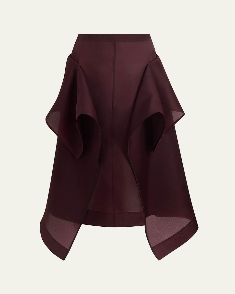 Nina Draped Silk Skirt
